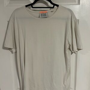 Scotch & Soda Men's Off-White Short Sleeve Tee